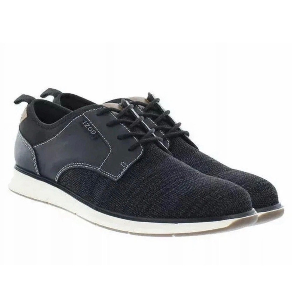 NEW IZOD Drift Mens Black Memory Foam Casual Sneakers Shoes 9.5 Business Casual